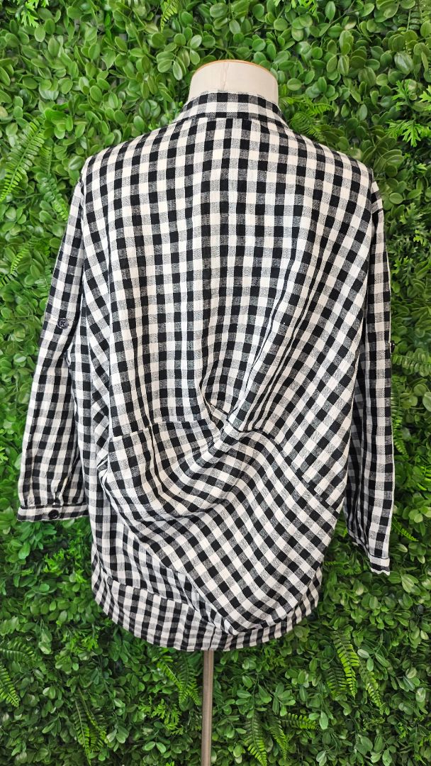 Soeur B/W Gingham Linen Jacket (10-12)