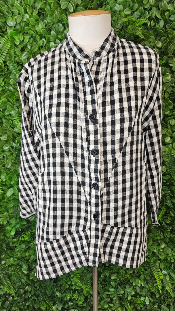 Soeur B/W Gingham Linen Jacket (10-12)