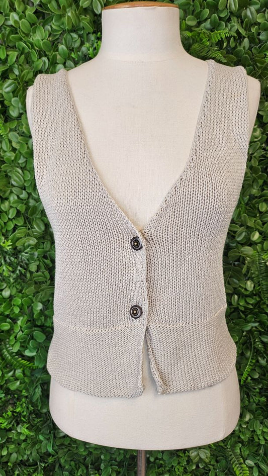 Witchery Taupe Knitted Vest (12)