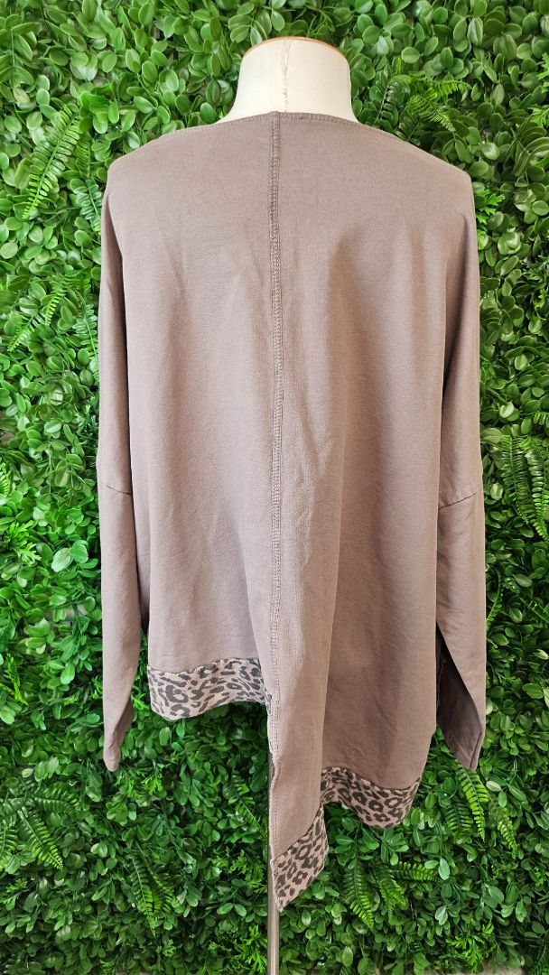 Imagine Made In Italy Brown Oversized Top (20-22)