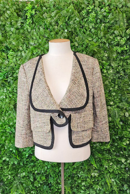 Cue Multi Tweed Crop Jacket (10)