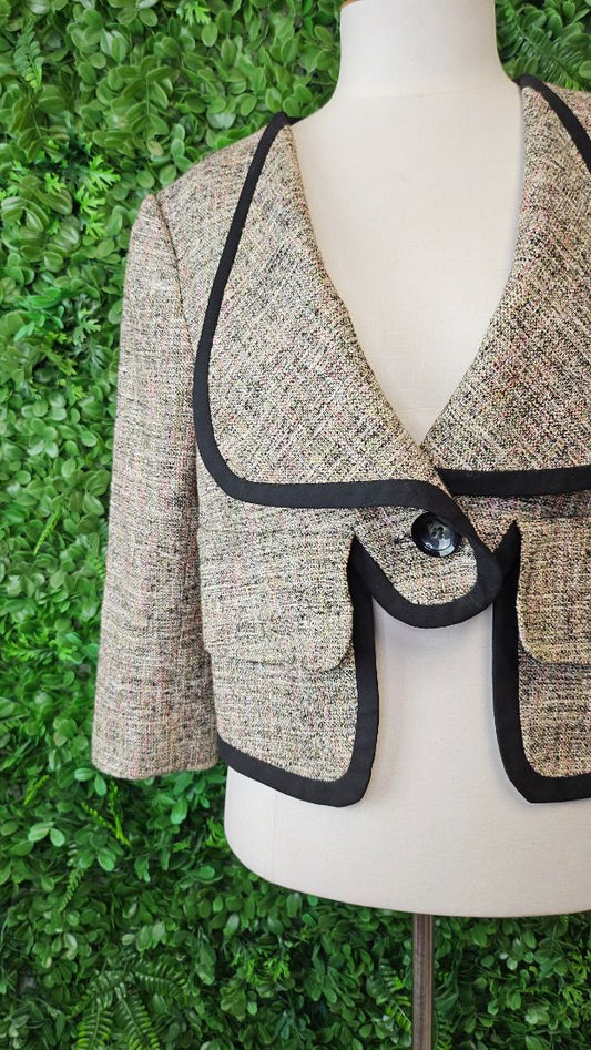 Cue Multi Tweed Crop Jacket (10)