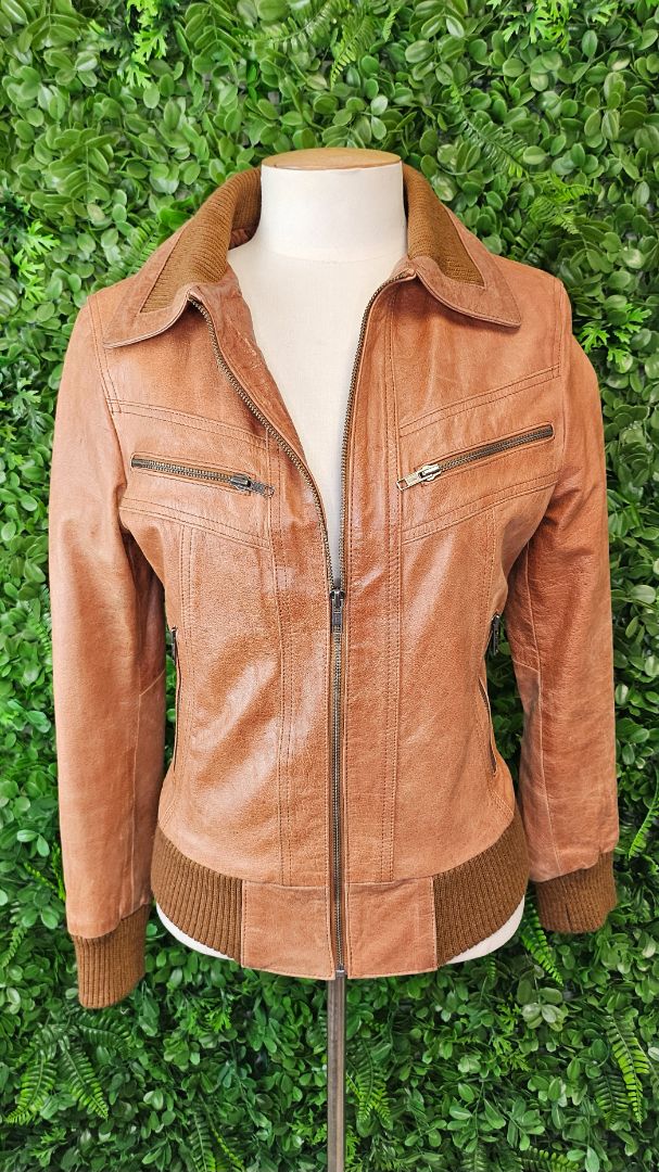 Ferganca Tan Vintage Leather Jacket (10)