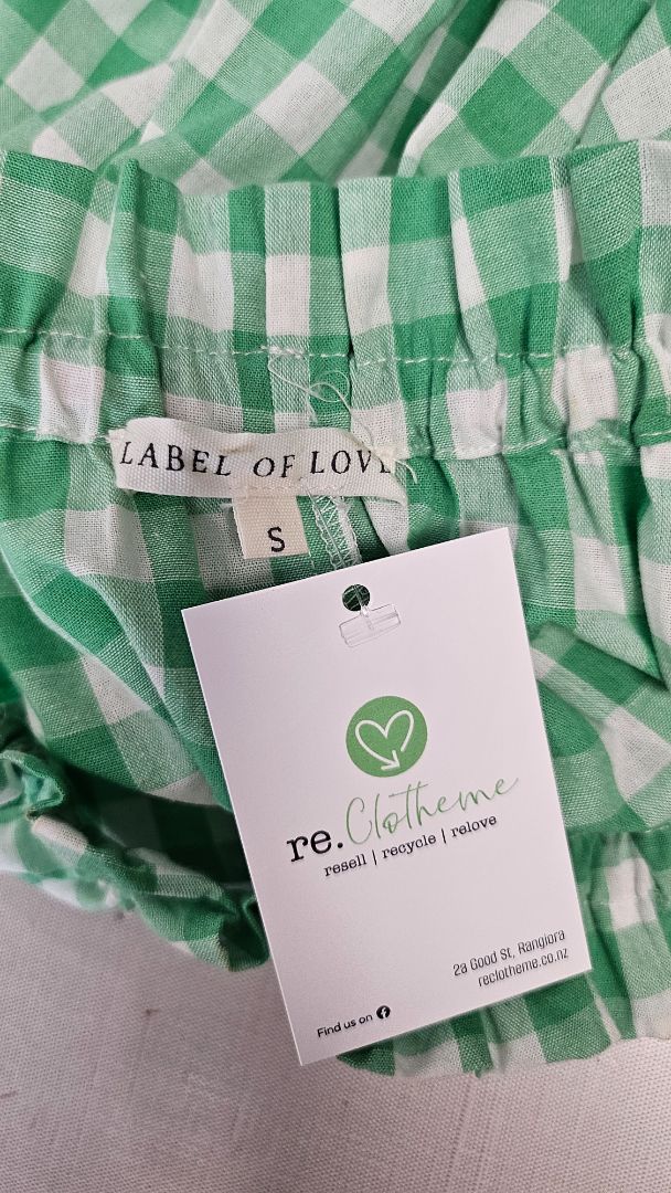 Label of Love Mint/White Check Top (10)