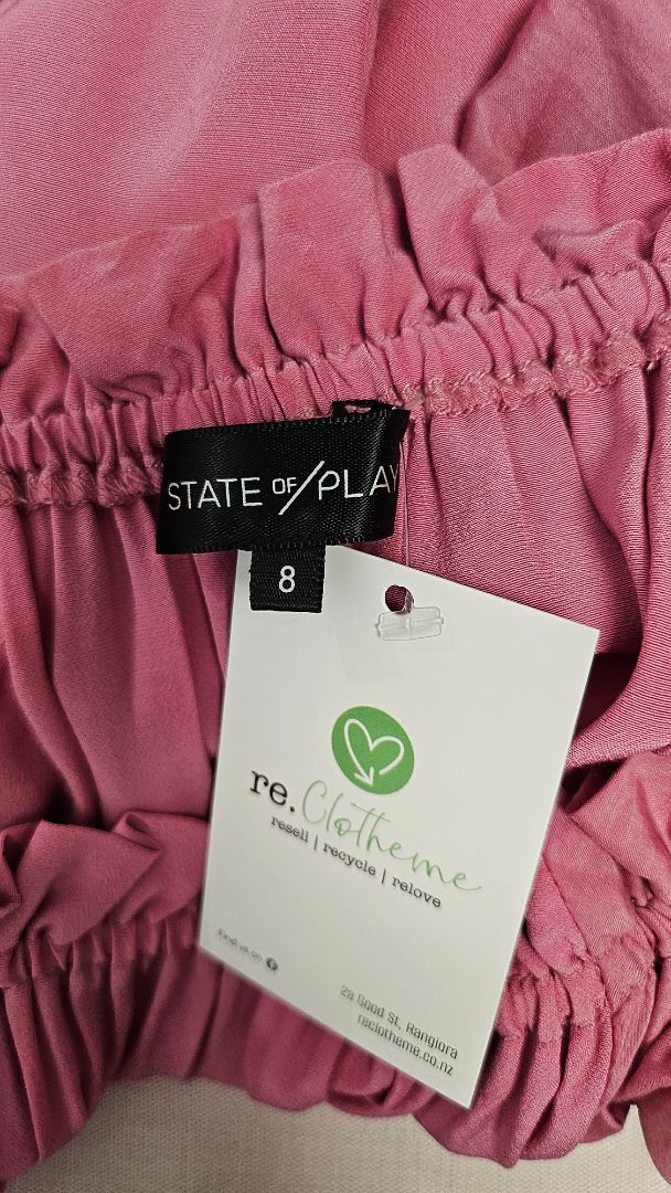 State of Play Pink Frill Sleeve Top (8)