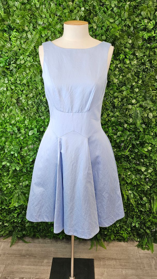 Cue Ice Blue Fit Flare Dress (8)