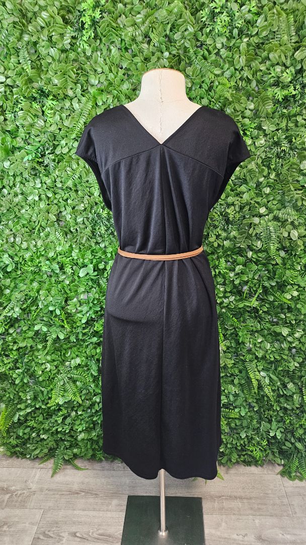 Zara Black Suede Belt Dress BNWT (12)