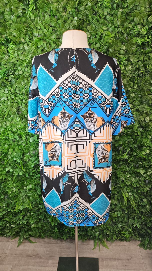 River Island Multi Tiger Shift Dress (10)