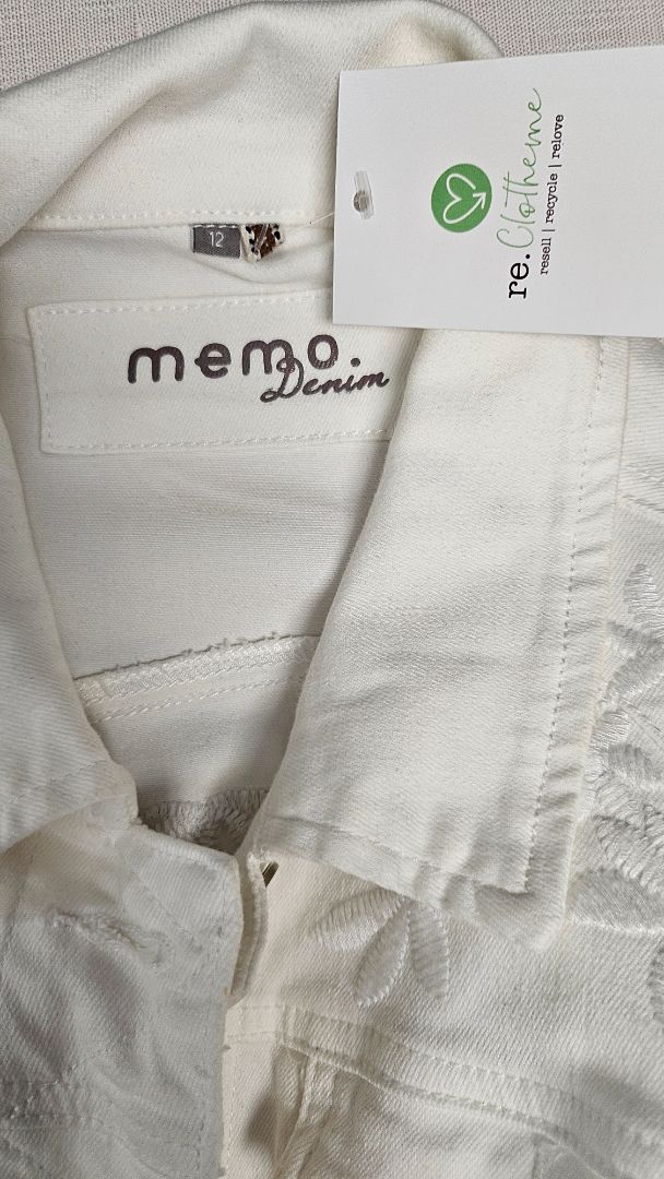 Memo Cream Embroidery Denim Jacket (12)