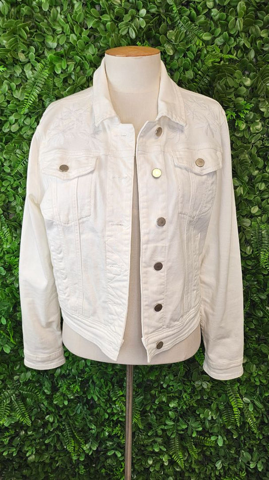 Memo Cream Embroidery Denim Jacket (12)