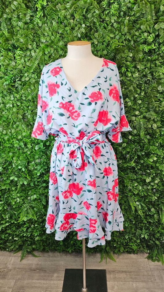 Zafina Floral Frill Dress (14)