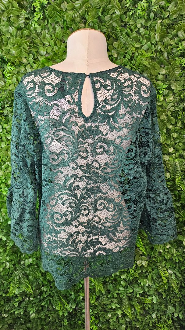 Foil Green Lace Top (18)