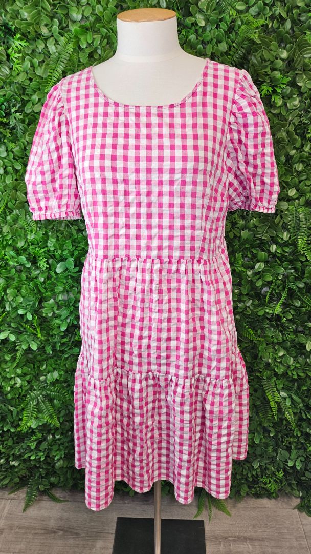 Princess Highway Pink Gingham Dress (12)