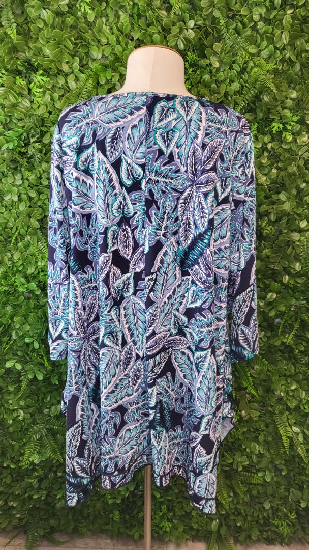 TS Blue Leaf Print Top (18)