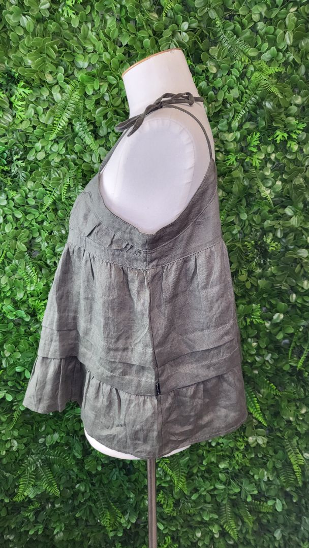 RPM Green Linen Layered Tank (12)