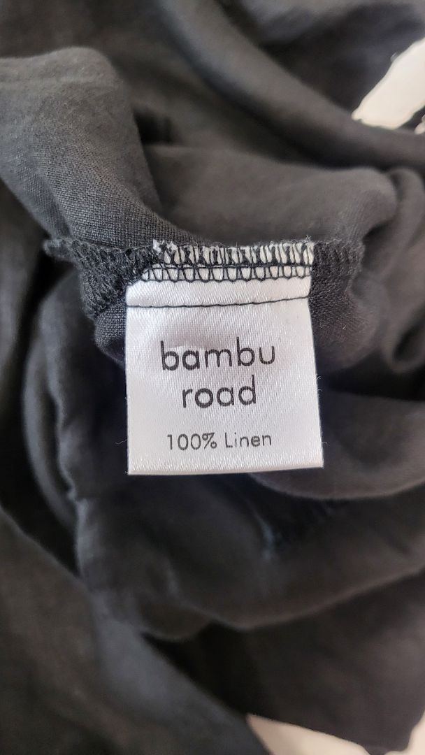 Bambu Road Black Linen Fray Top (18)