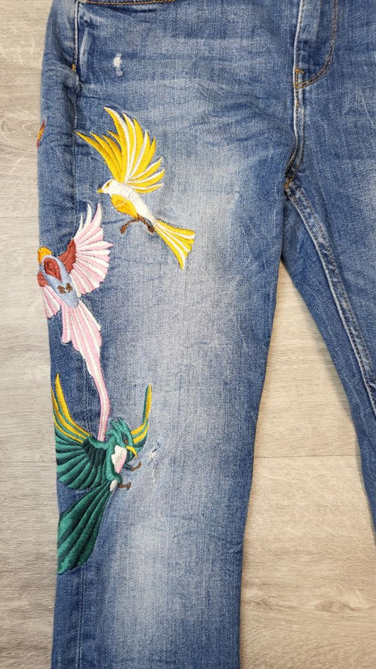 Zara Blue Embroidered Jean (8)