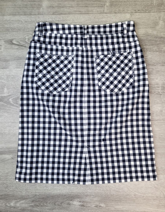 Vassalli Blue/White Gingham Skirt (10)