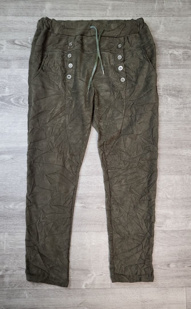 Imagine Fashion Olive Faux Suede Pant (12-14)