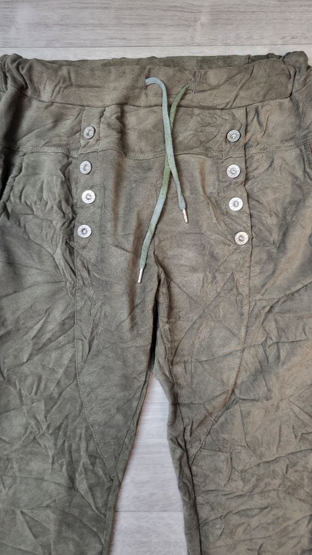 Imagine Fashion Olive Faux Suede Pant (12-14)