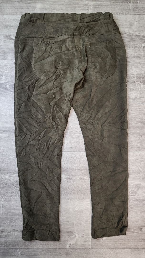 Imagine Fashion Olive Faux Suede Pant (12-14)