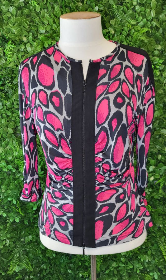 Joseph Ribkoff Animal Zip Up Top (10)