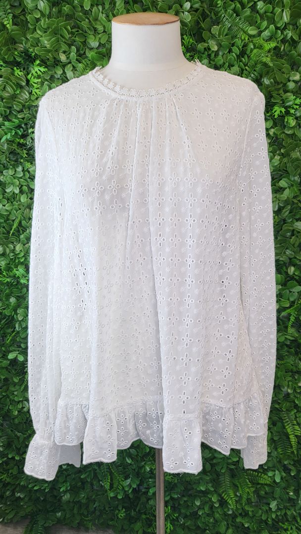 Whistle White Broderie Top (16)