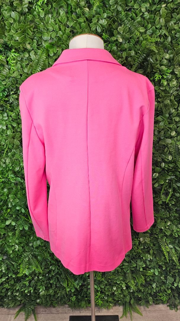 Betty Basics Pink Ponte Blazer (12)