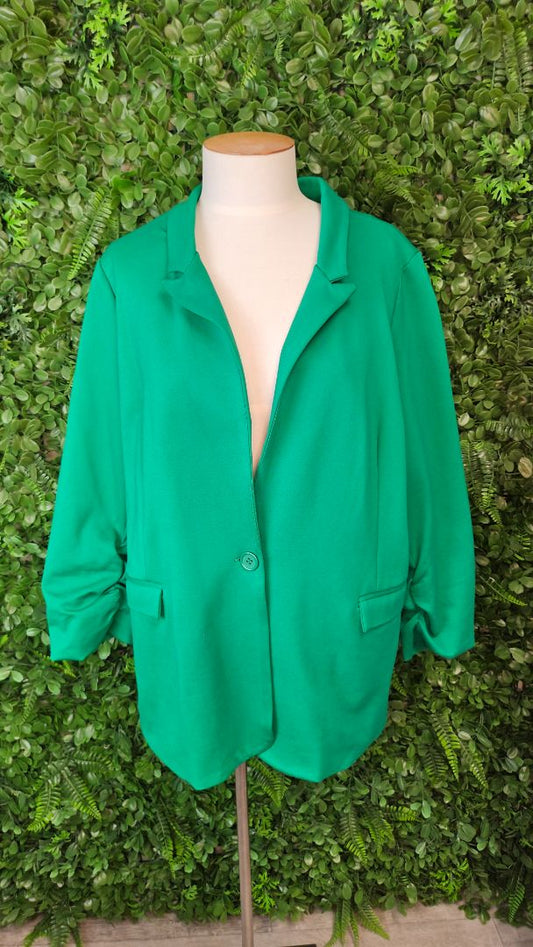 Betty Basics Green Ponte Blazer (16)