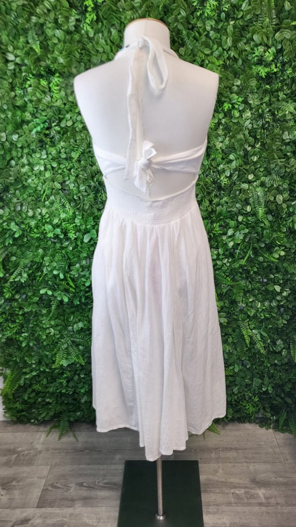 Monsoon White Halter Neck Dress BNWT (12)