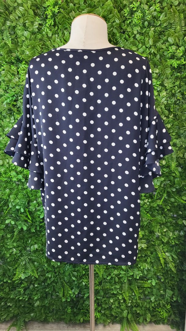 Augustine Navy Polka Dot Top (10)