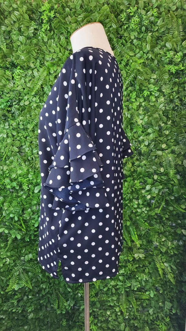 Augustine Navy Polka Dot Top (10)