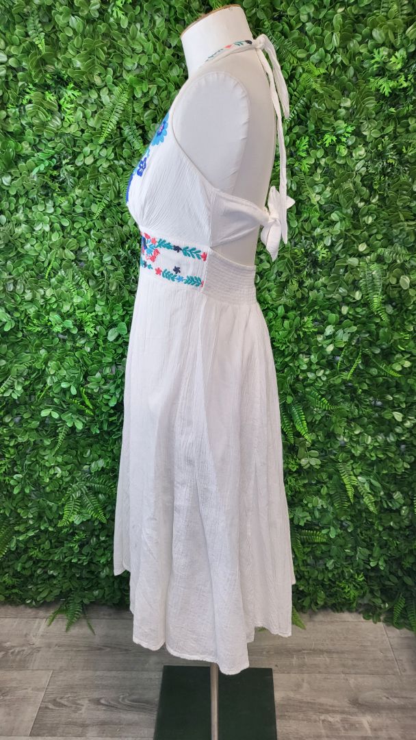 Monsoon White Halter Neck Dress BNWT (12)