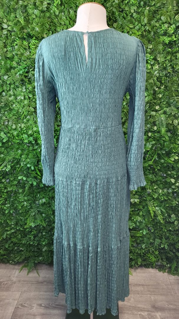 Ivy + Jack Green Ruched Maxi Dress (6)