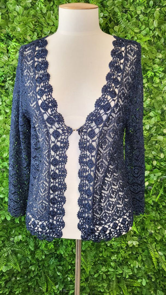 Mesmerise Navy Lace Bolero (12)