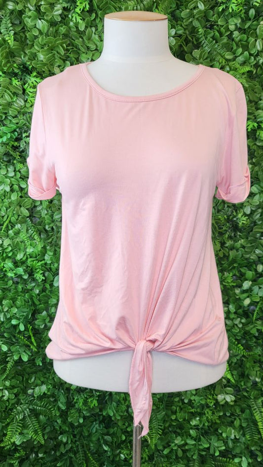 Silver Wishes Pink Tie Front Top (8)