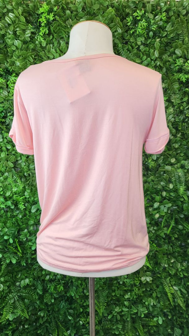 Silver Wishes Pink Tie Front Top (8)