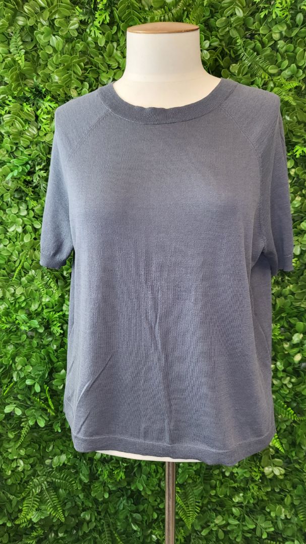 Max Grey Blue Knit Top (10)