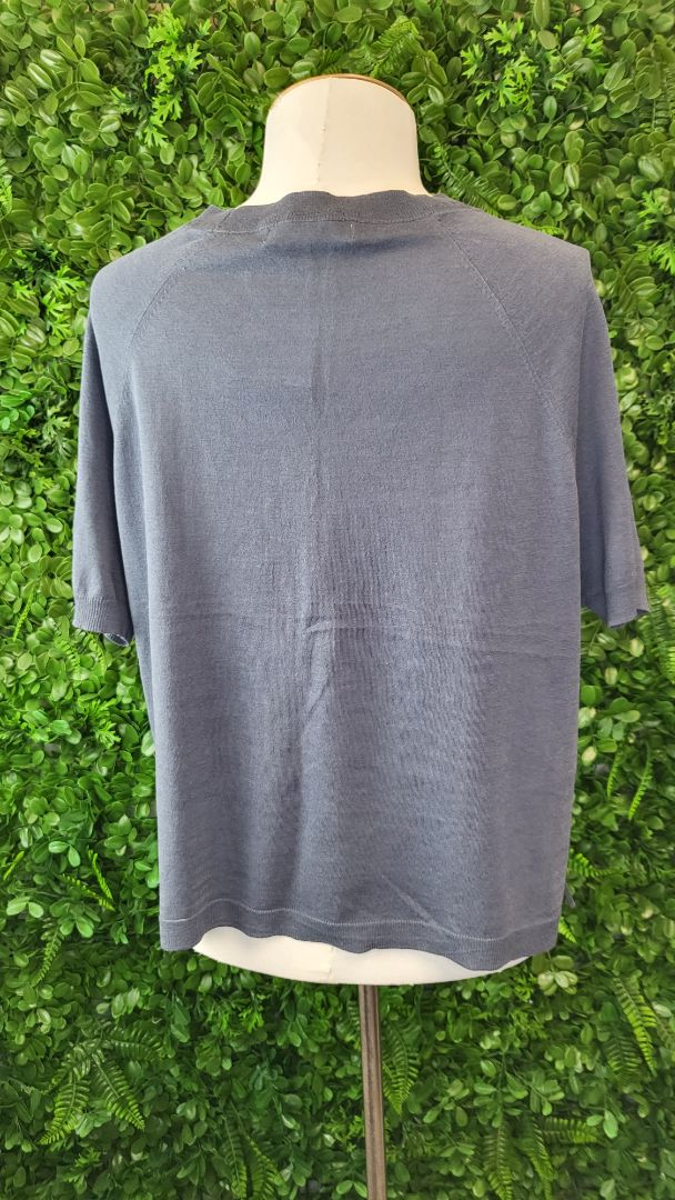 Max Grey Blue Knit Top (10)