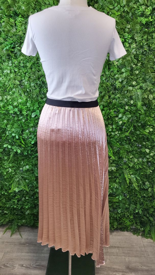 Threadz  Rose Gold Pleated Skirt (16)