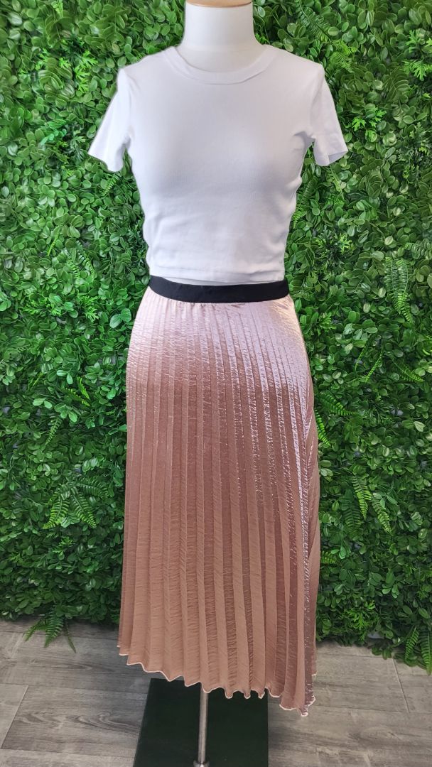 Threadz  Rose Gold Pleated Skirt (16)