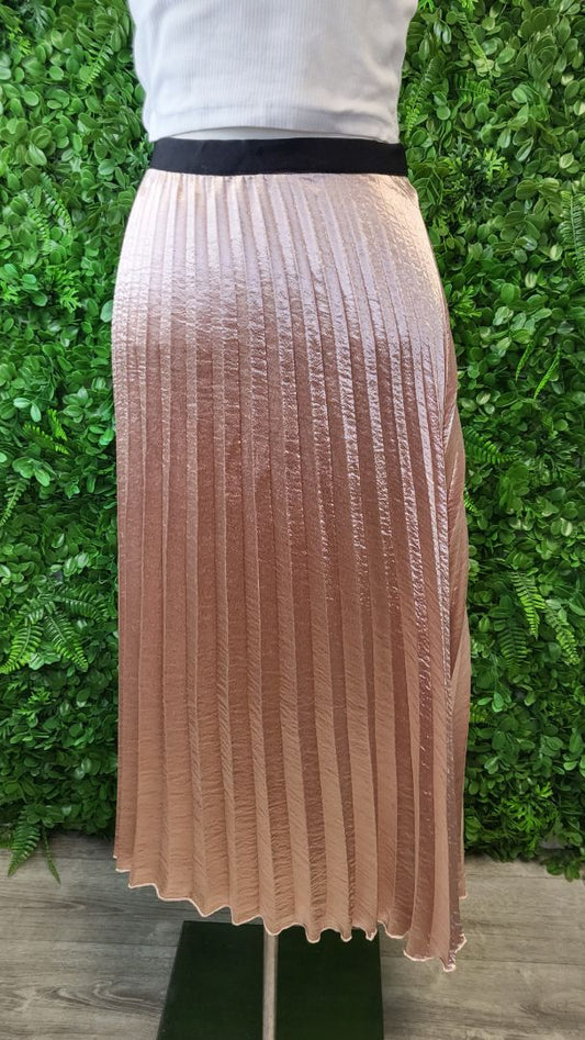 Threadz  Rose Gold Pleated Skirt (16)