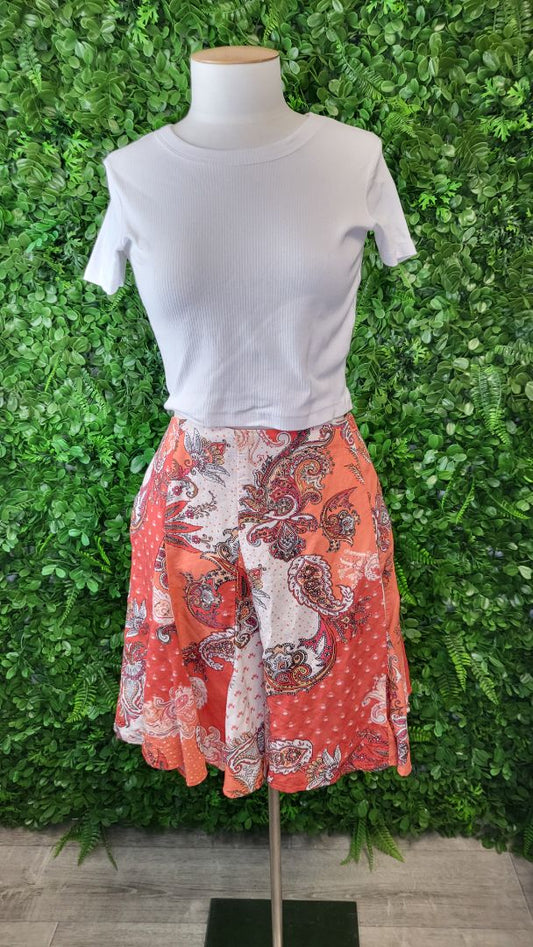 Country Road Orange Patterned Skirt (16)