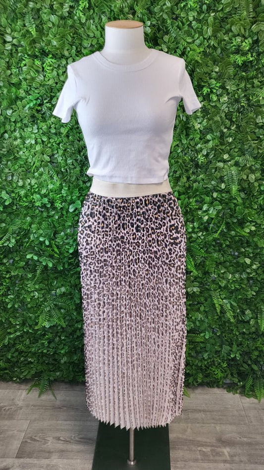 Stella & Gemma  Animal Print Pleated Skirt (12-14)