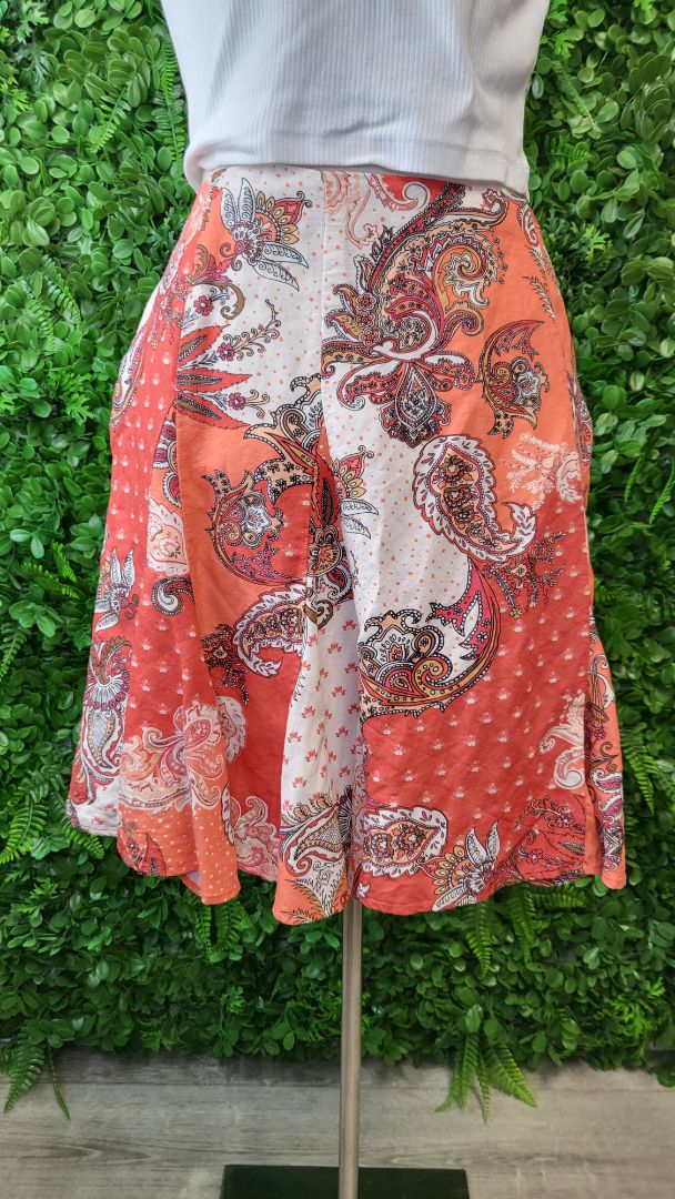 Country Road Orange Patterned Skirt (16)