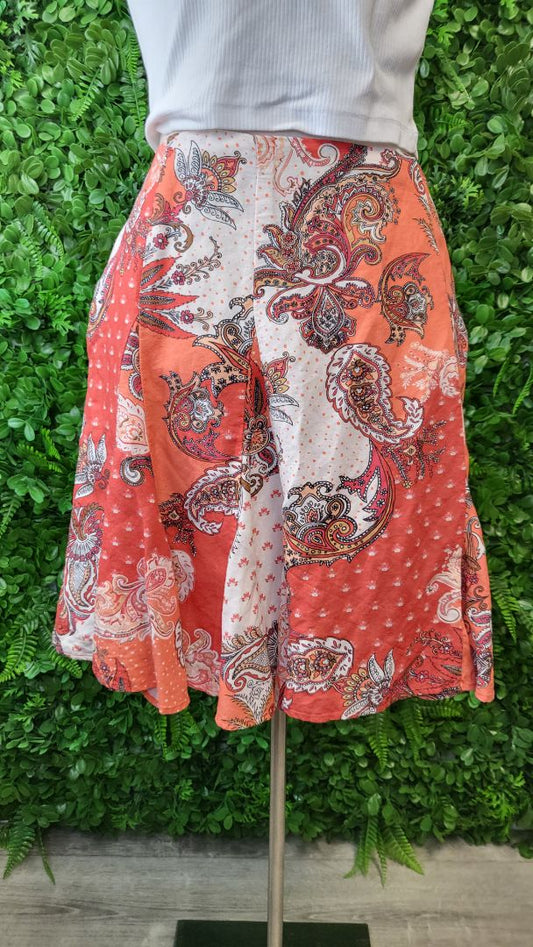 Country Road Orange Patterned Skirt (16)