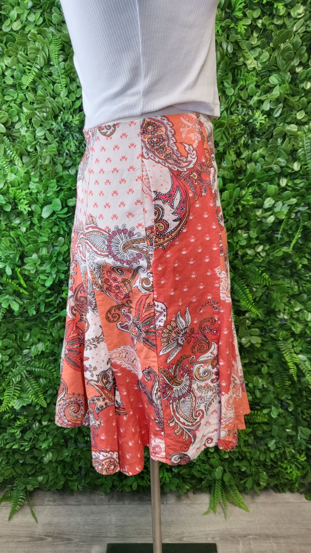 Country Road Orange Patterned Skirt (16)