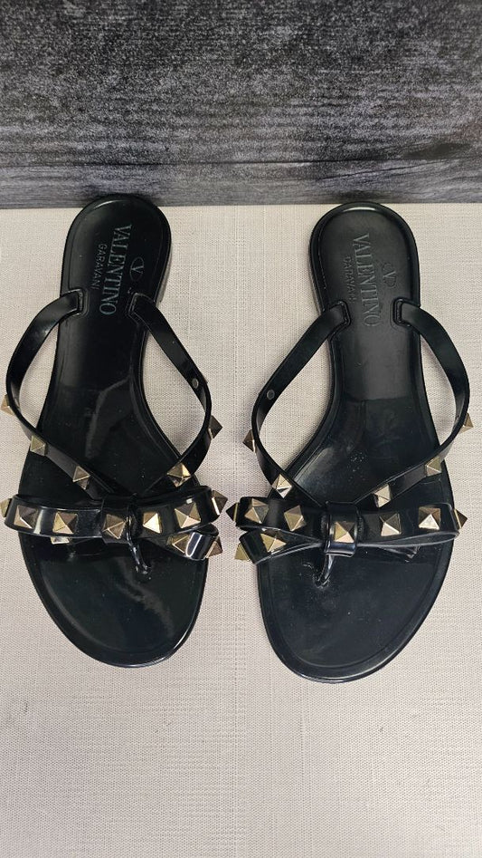 Valentino Garavani Black Rock Stud Sandal (35)