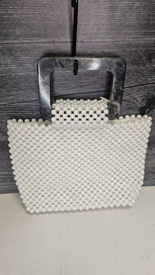 Blue Illusion White Pearl Bag (25x19cm)