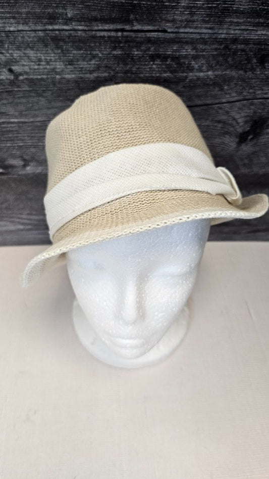 Icing Natural Cotton Fedora Hat